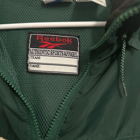 Reebok Green and Black Vintage Deadstock Full Zip Windbreaker Jacket Large - Picture 2 of 7
